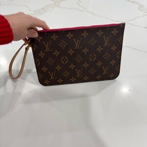 Louis Vuitton Brown Tan Monogram Clutch